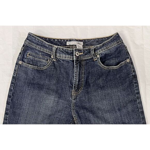 Chico's Women's Platinum Denim Quartz Jeans Blue Size 0 Short Straight Leg - Picture 3 of 16
